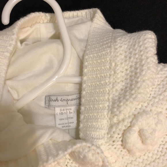 Impressions White Sweater - Picture 2 of 2